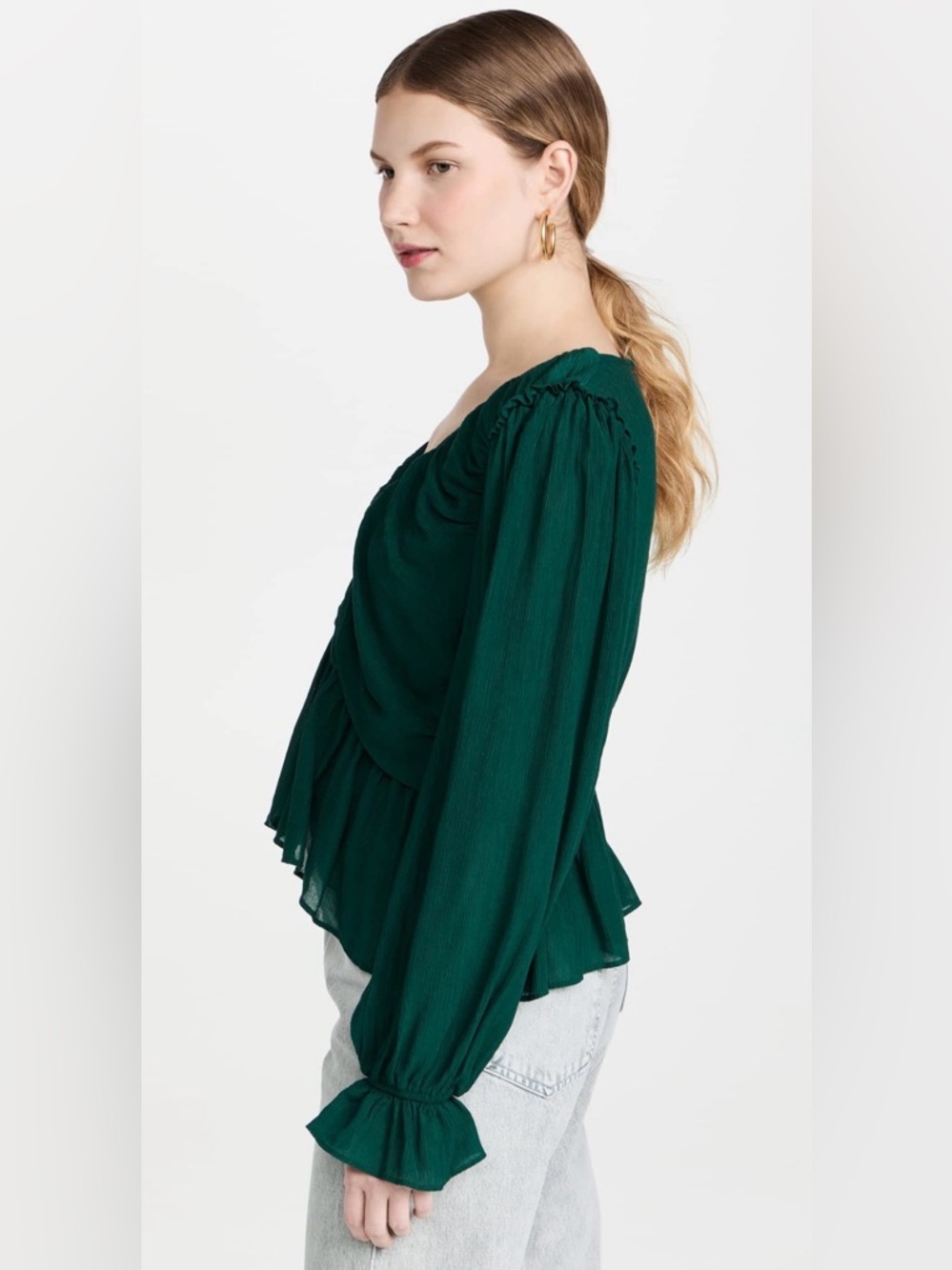 Free People Women's Daia Puff Sleeve Top, Size S - Picture 2 of 13
